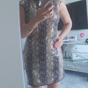 Sequin snake dress
